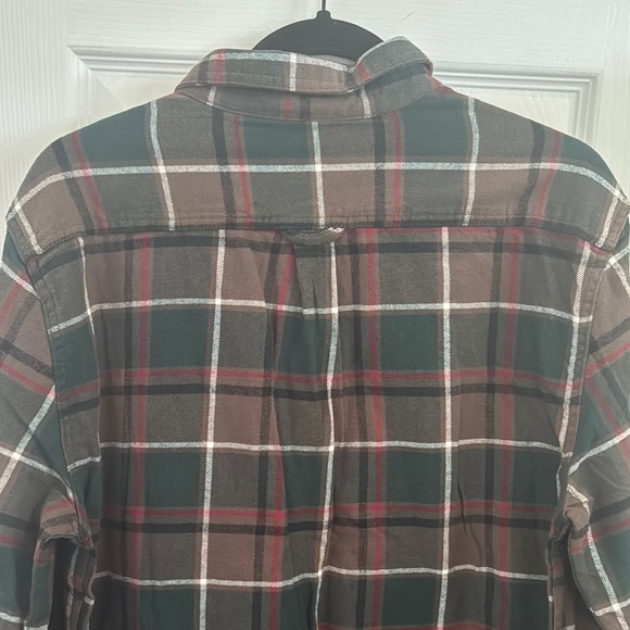 Eddie Bauer Men's Casual Plaid Shirt - Red, Green, and Brown - Picture 6 of 6